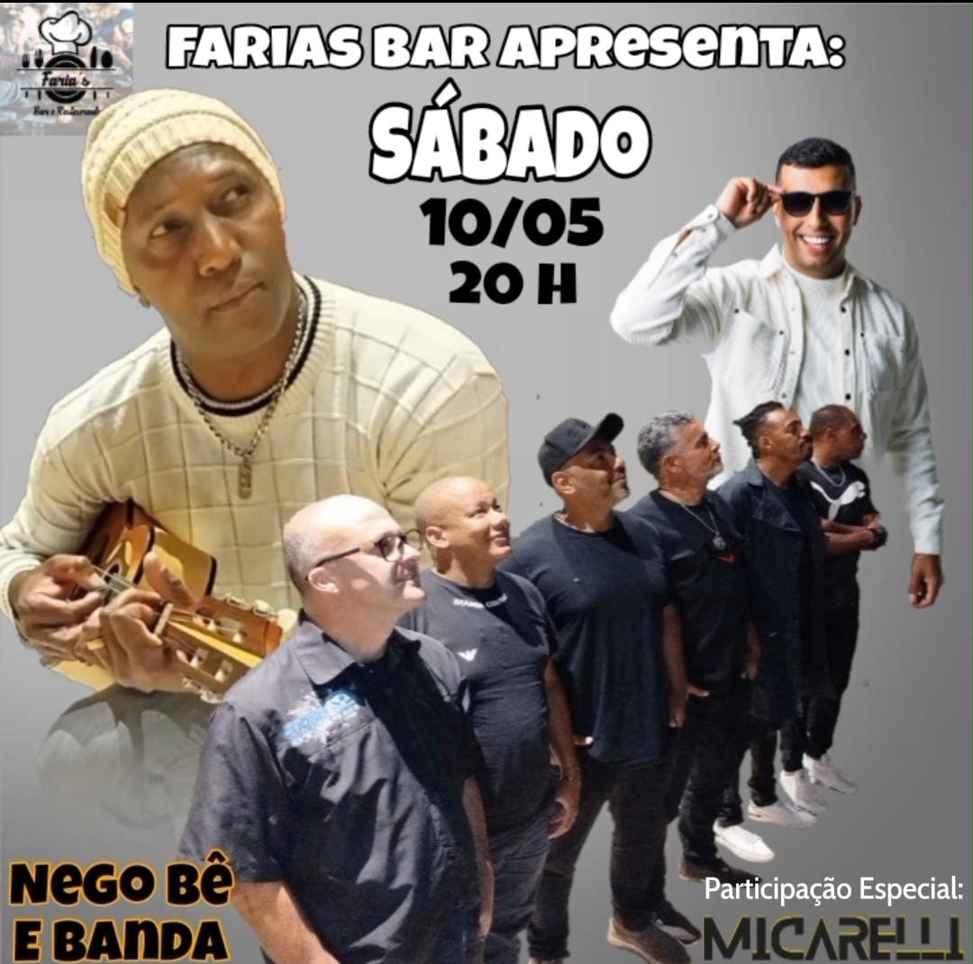 Nego Bê e Banda se apresentam na noite deste sábado em Santos Dumont